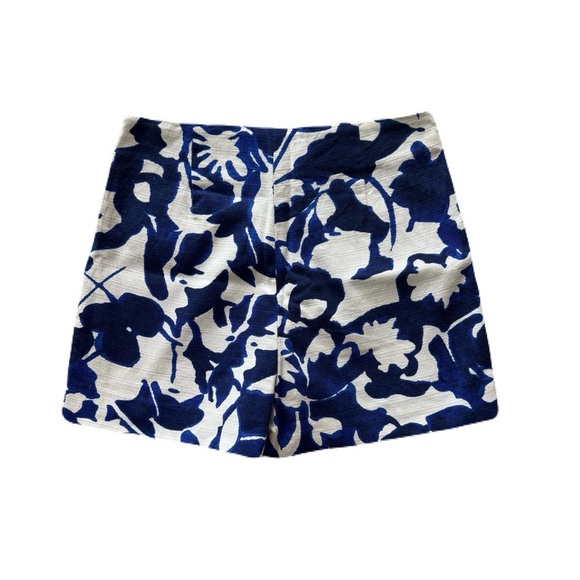 Zara Pants - Women's Zara Blue and White High Waist Shorts with Bold Print Floral Size S